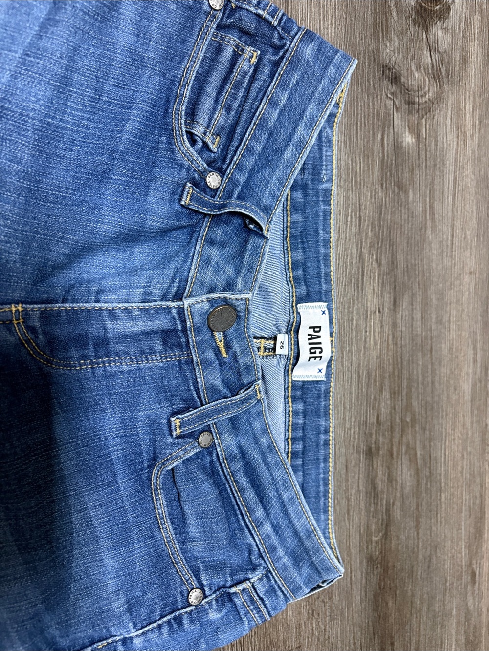 PAIGE Medium Blue Skyline Skinny Jeans - Picture 2 of 6